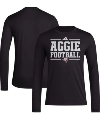 adidas Men's NCAA Texas A&M Aggies Locker Football Pre-Game AEROREADY Long Sleeve T-Shirt