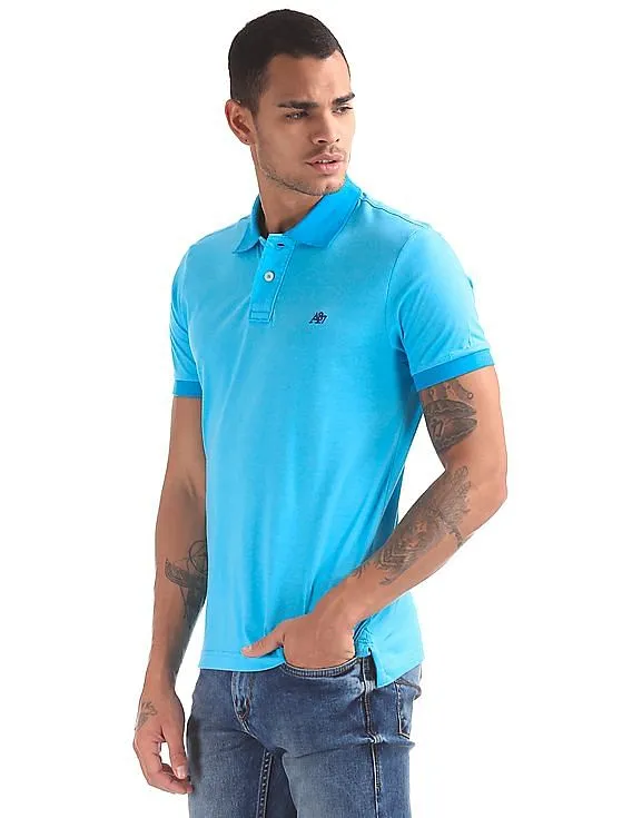 Aeropostale Solid Jersey Polo Shirt