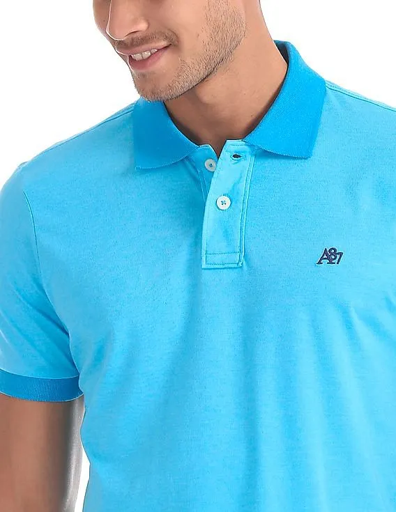 Aeropostale Solid Jersey Polo Shirt