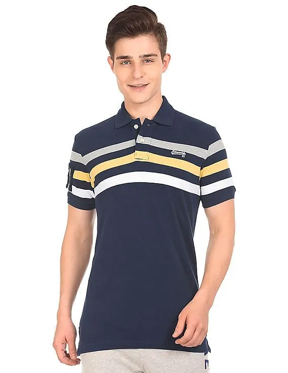 Aeropostale Striped Pique Polo Shirt