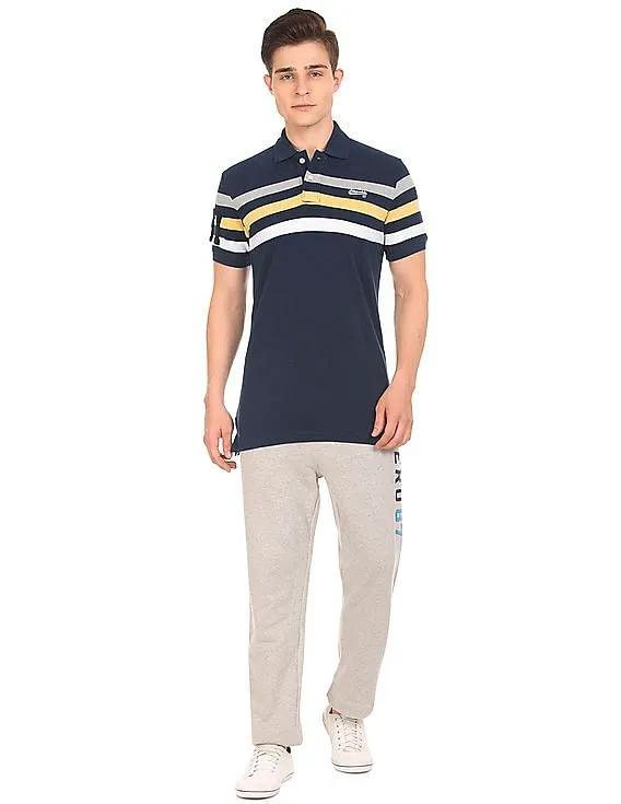 Aeropostale Striped Pique Polo Shirt