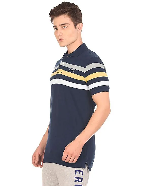 Aeropostale Striped Pique Polo Shirt