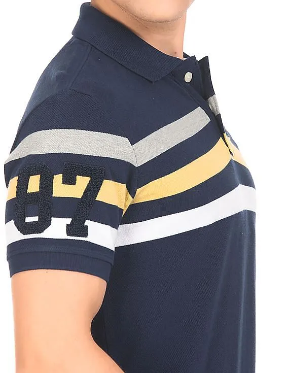 Aeropostale Striped Pique Polo Shirt