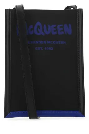 Alexander Mcqueen Black Fabric Mini Edge Crossbody Bag