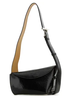 Alexander Mcqueen Black Leather Sling Crossbody Bag