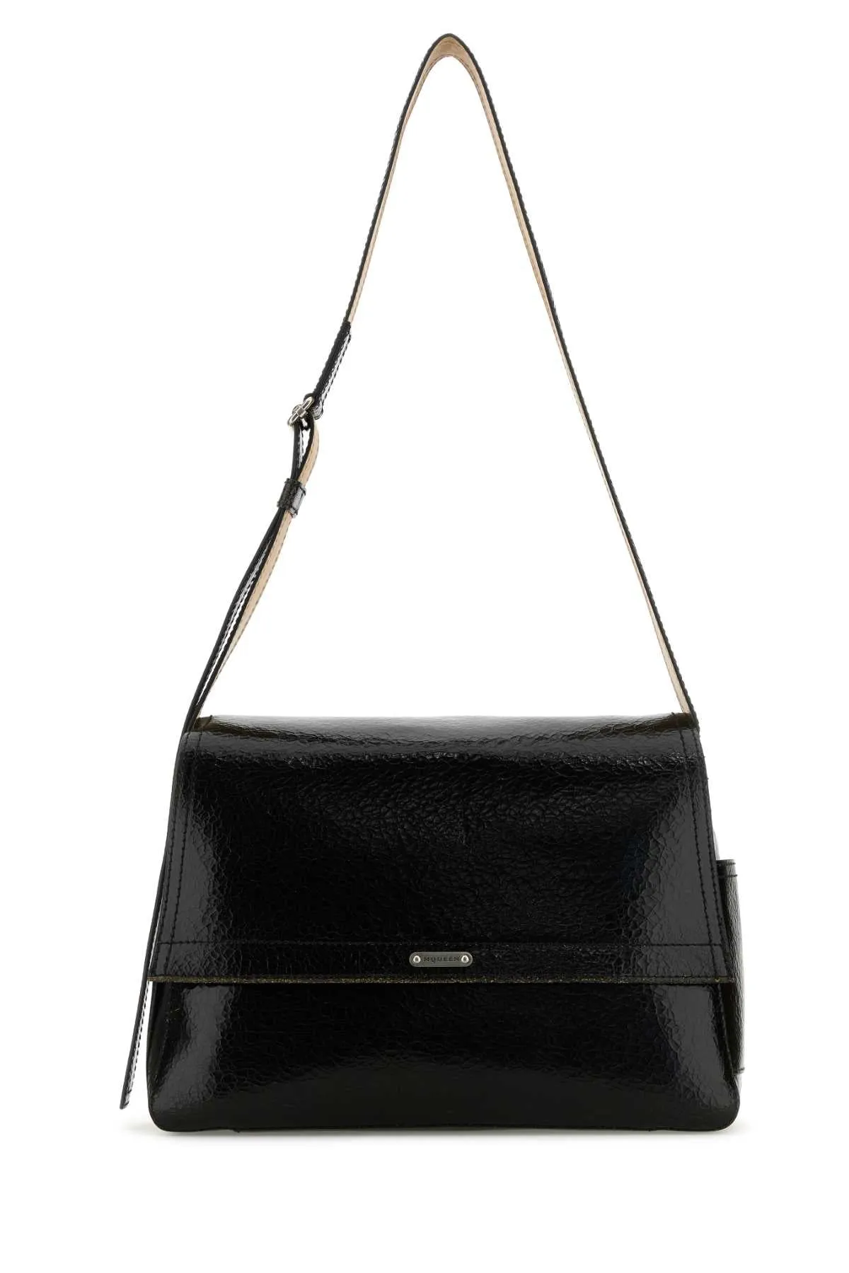 Alexander Mcqueen Black Leather The Slouch Crossbody Bag