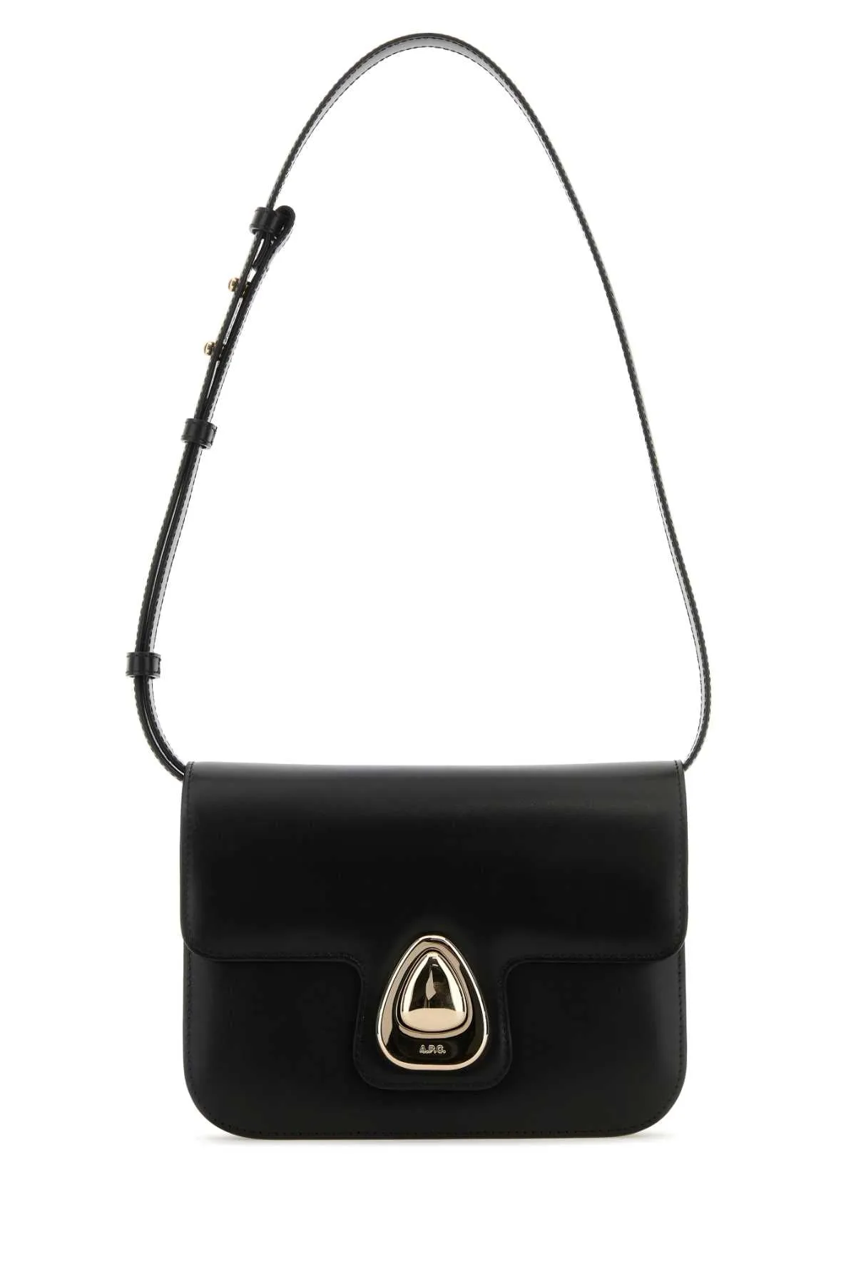 A.P.C. Black Leather Small Astra Crossbody Bag