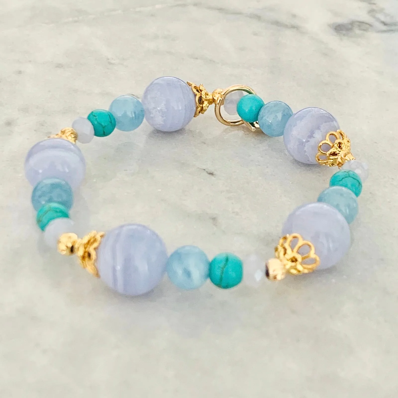Aquamarine Rainbow Bracelet