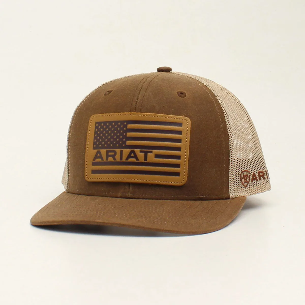 Ariat Leather Flag Patch Hat