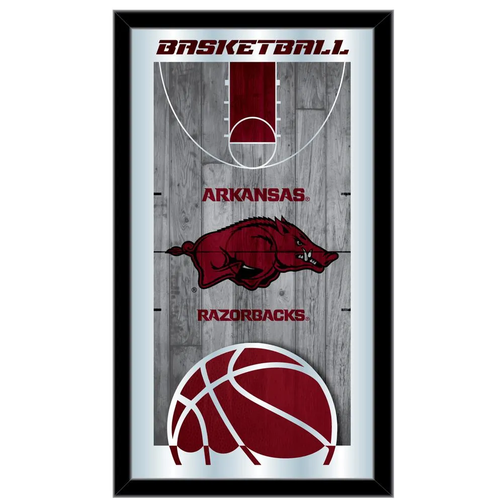 Arkansas Razorbacks HBS Basketball Framed Hanging Glass Wall Mirror (26x15)