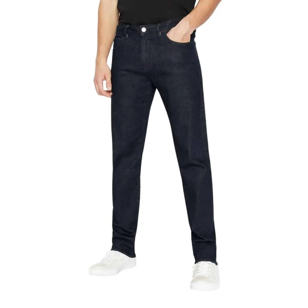 ARMANI EXCHANGE REGULAR-FIT DARK NAVY WASH INDIGO DENIM JEANS | Menswear Online