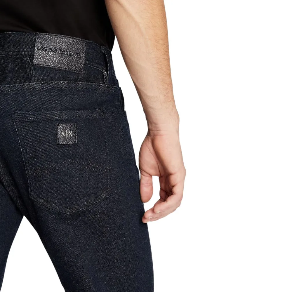 ARMANI EXCHANGE REGULAR-FIT DARK NAVY WASH INDIGO DENIM JEANS | Menswear Online