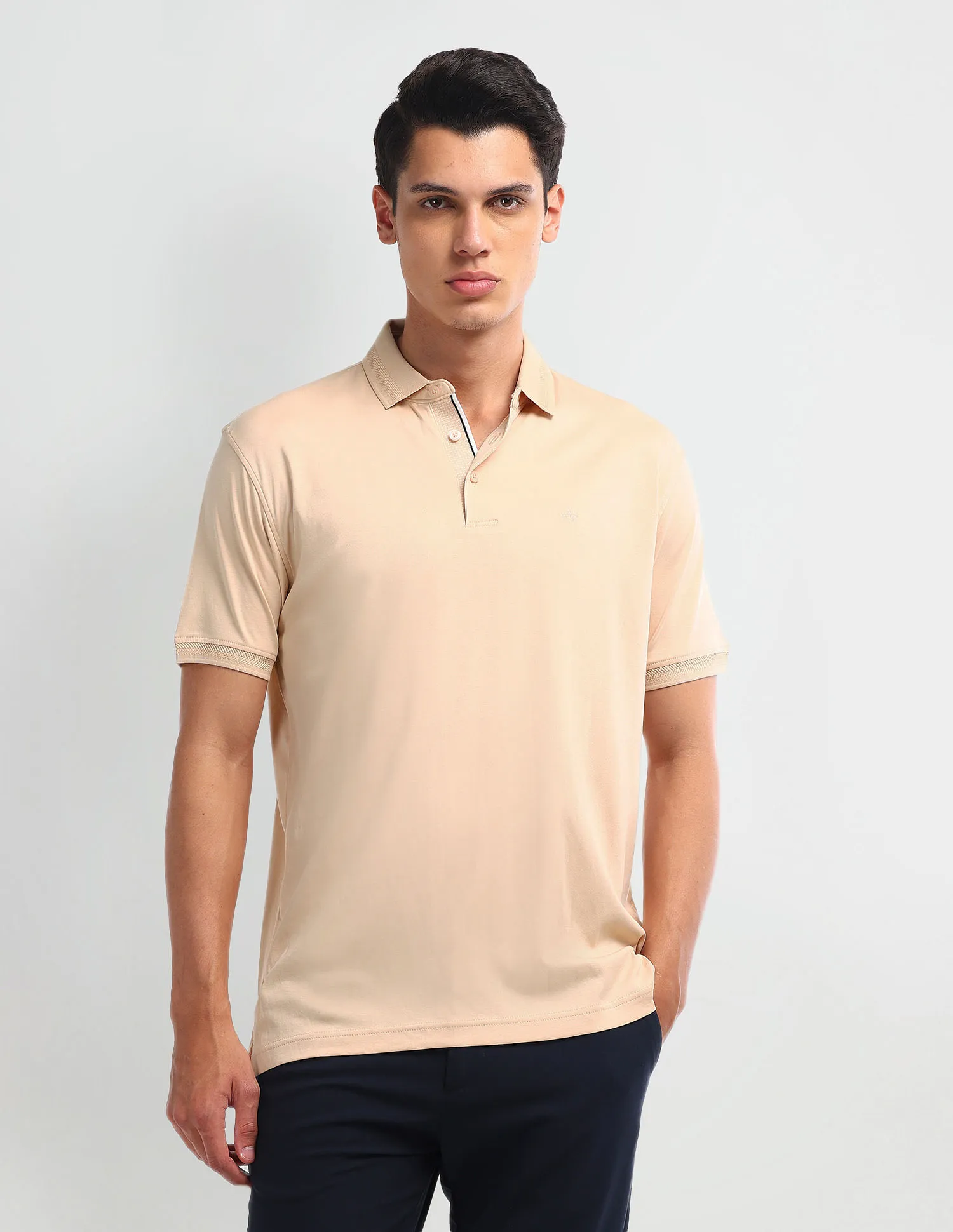Arrow Solid Cotton Polo Shirt