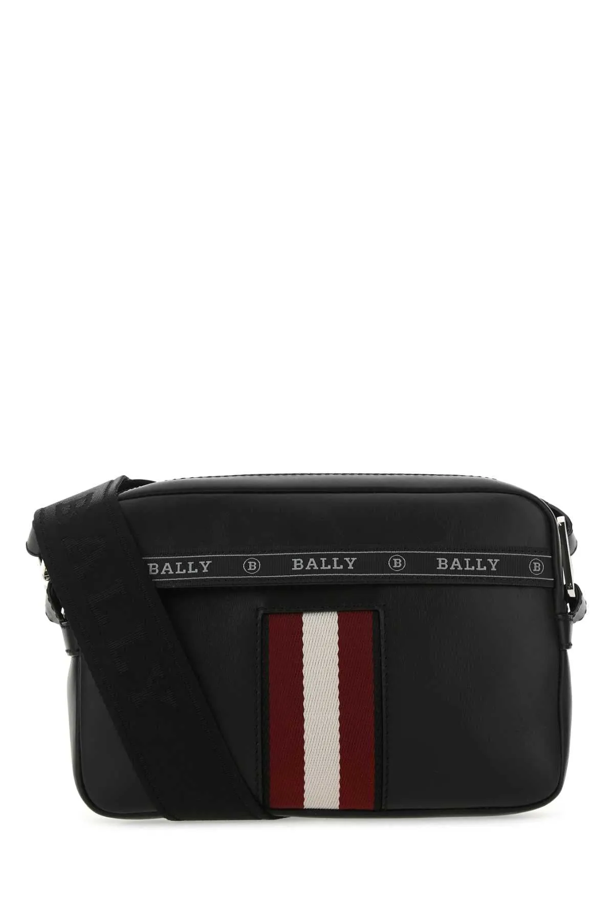 Bally Black Leather Hal Crossbody Bag