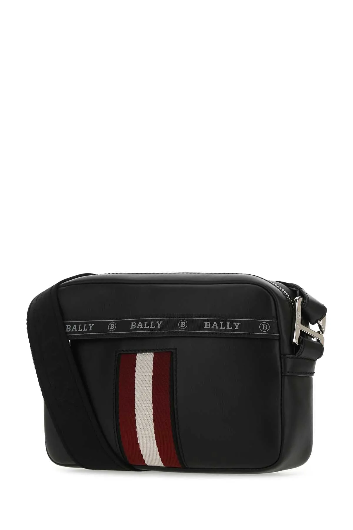 Bally Black Leather Hal Crossbody Bag