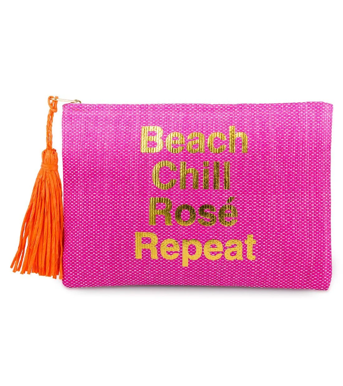 Beach Chill Rose Repeat Beach Clutch