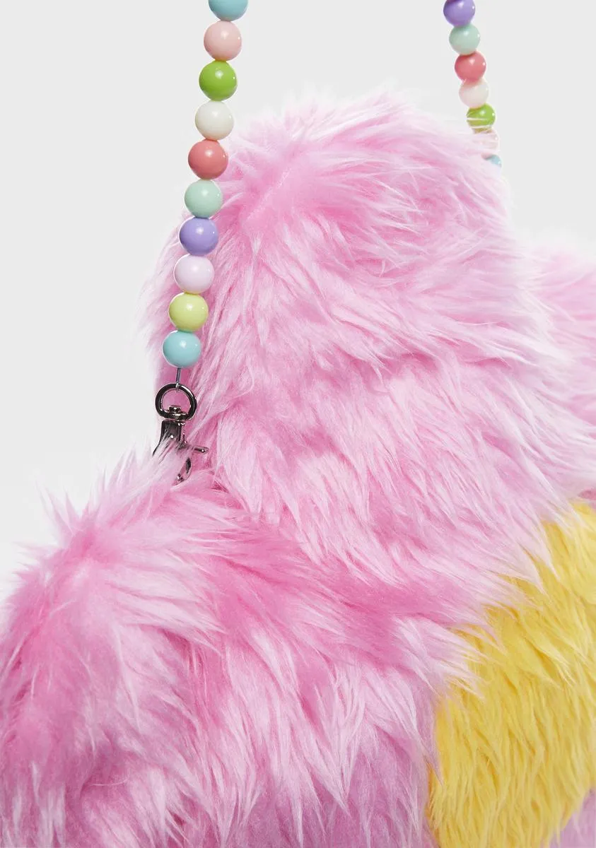 Big Furry Flower Bag-