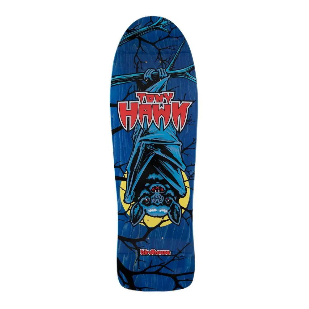 Birdhouse Old School Skateboard Deck Tony Hawk Bat Blue 10.25