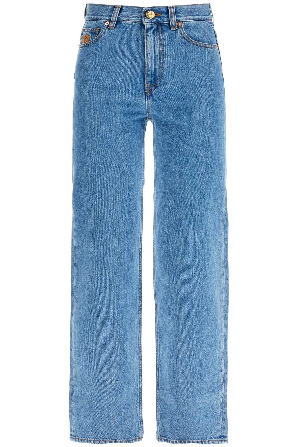 Blaze Milano Light Blue Cotton Jeans With Distinctive Embroidery