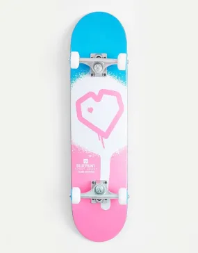 Blueprint Spray Heart Complete Skateboard - 7.25