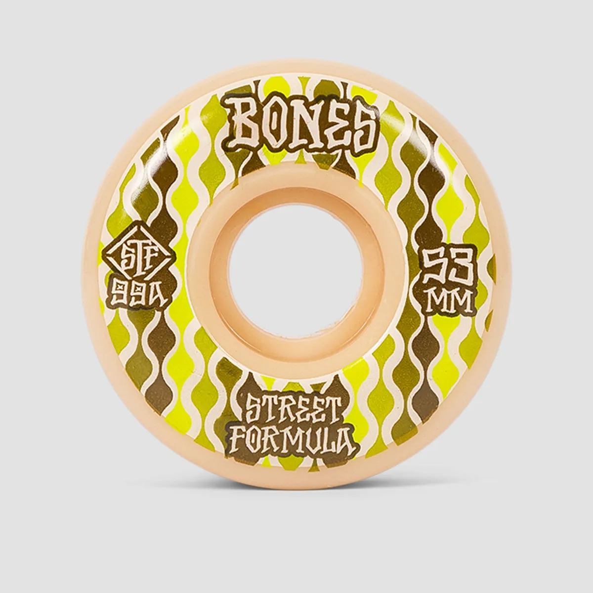 Bones Retros V2 Locks 99A STF Skateboard Wheels White 53mm