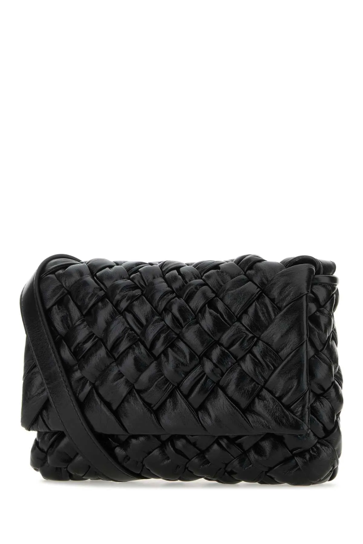 Bottega Veneta Black Leather Crossbody Bag