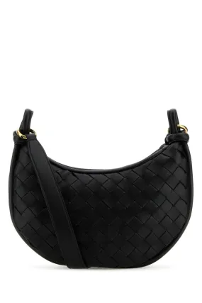 Bottega Veneta Black Leather Gemelli Crossbody Bag