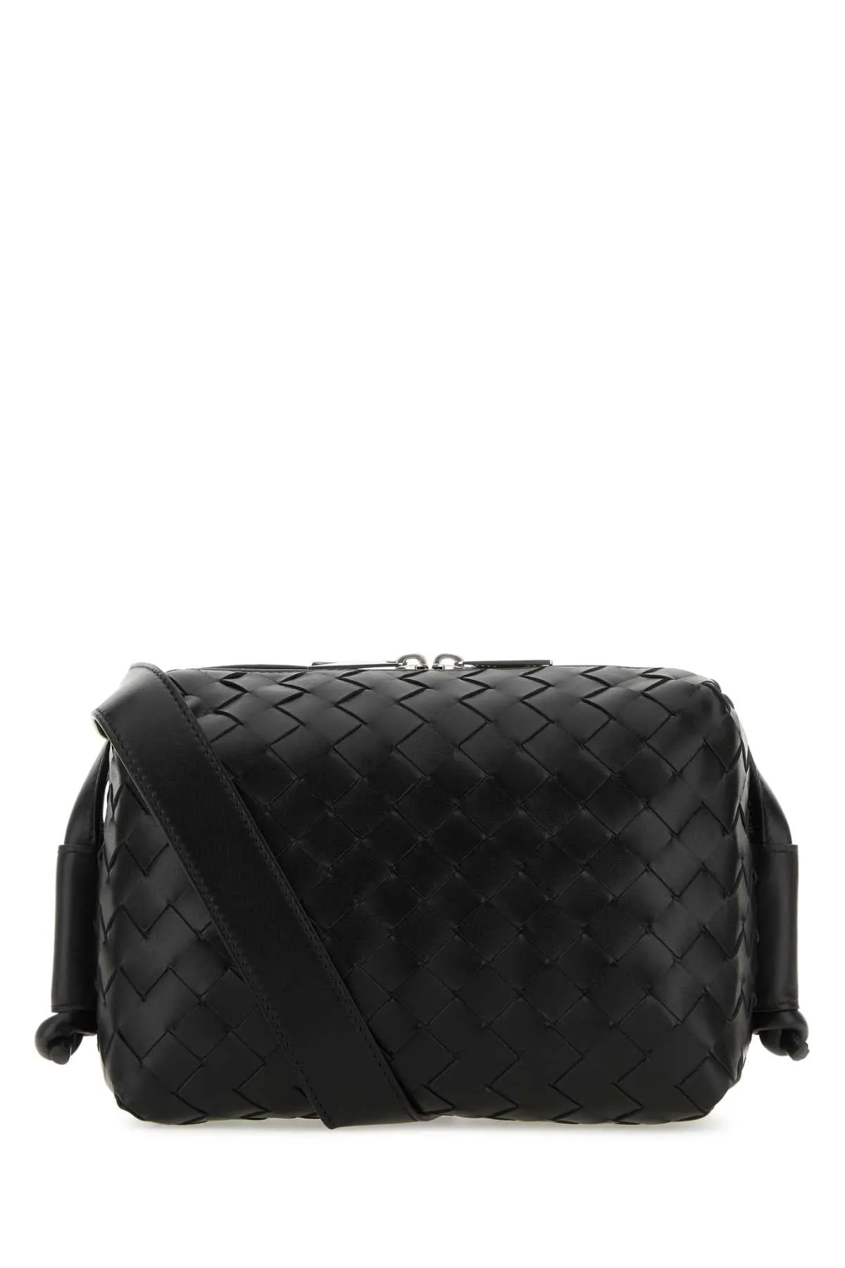 Bottega Veneta Black Leather Loop Crossbody Bag