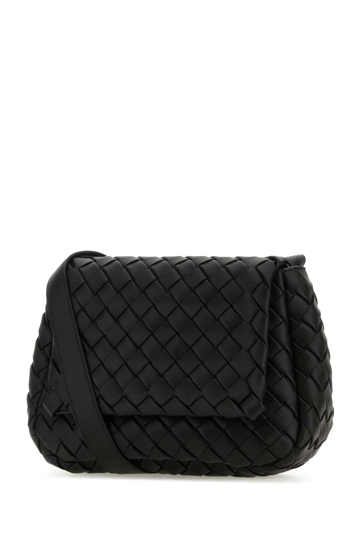 Bottega Veneta Black Leather Small Cobble Crossbody Bag