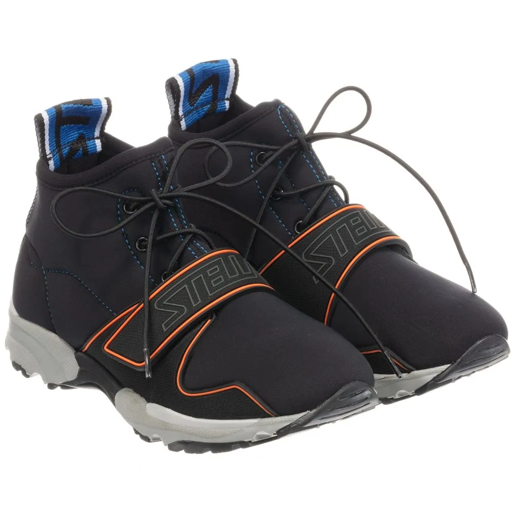 Boys Black High-Top Trainers