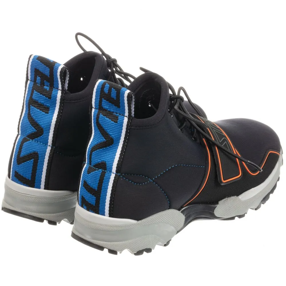 Boys Black High-Top Trainers