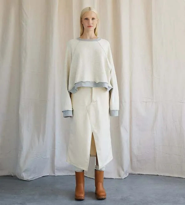 Bull Denim Skirt - Vanilla