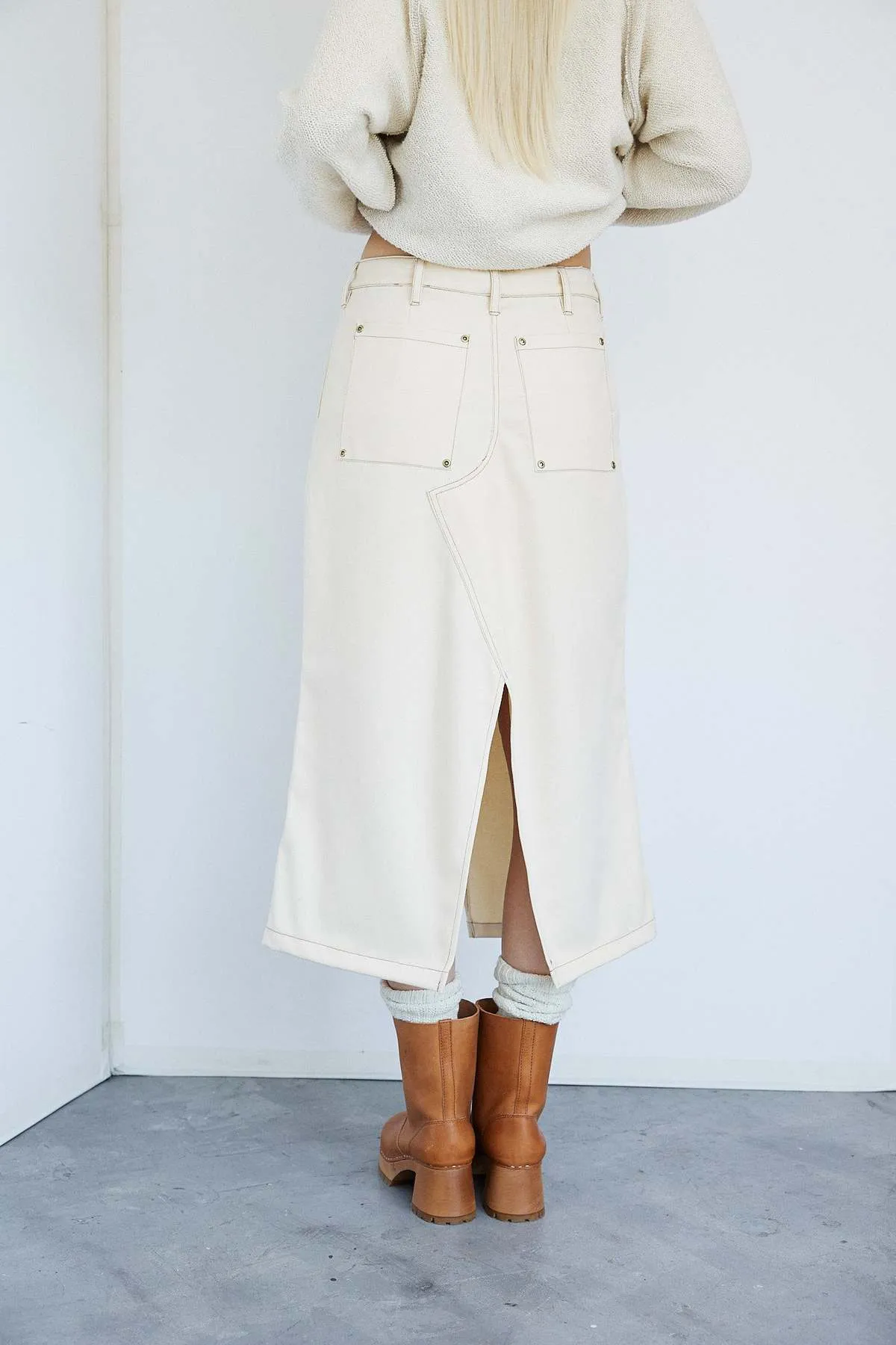 Bull Denim Skirt - Vanilla
