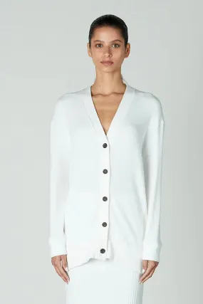 Button Up Cardigan - Winter White