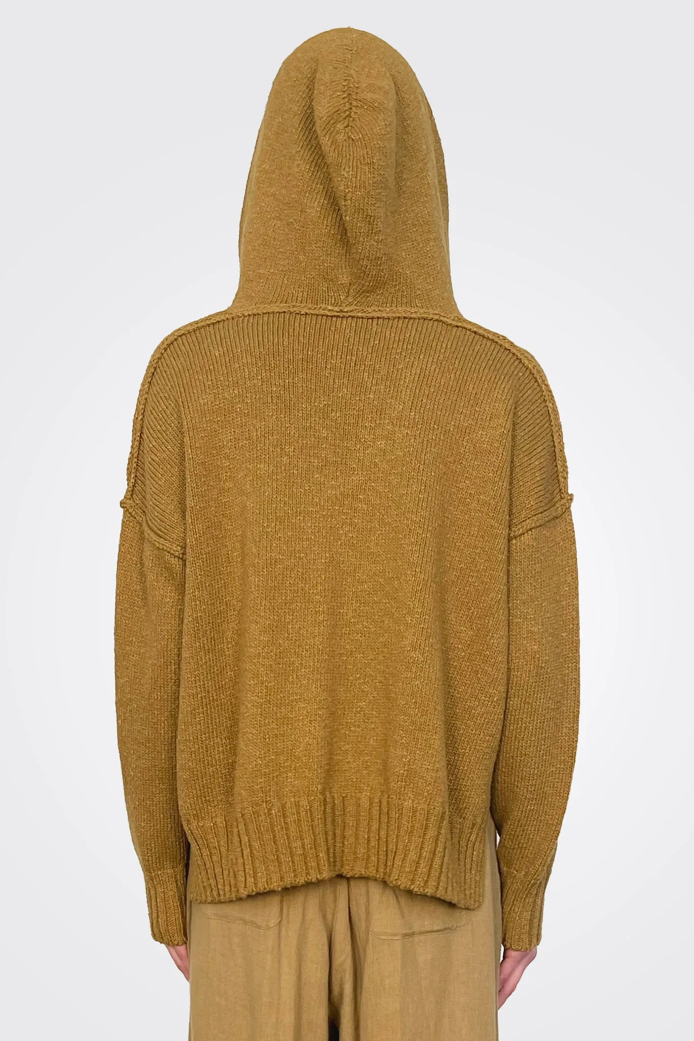 Calica Knitted Hoodie - Olio