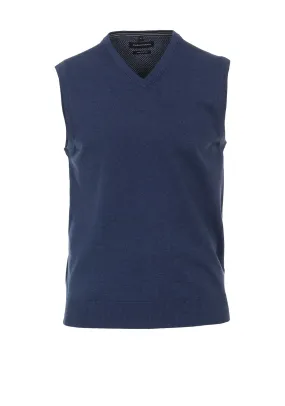 Casa Moda V Neck Sweater Vest, Medieval Blue