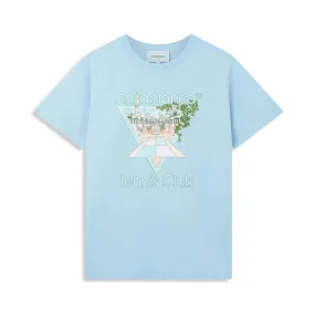 Casablanca - Men's Pale Blue  Tennis Club Icon Printed T-Shirt