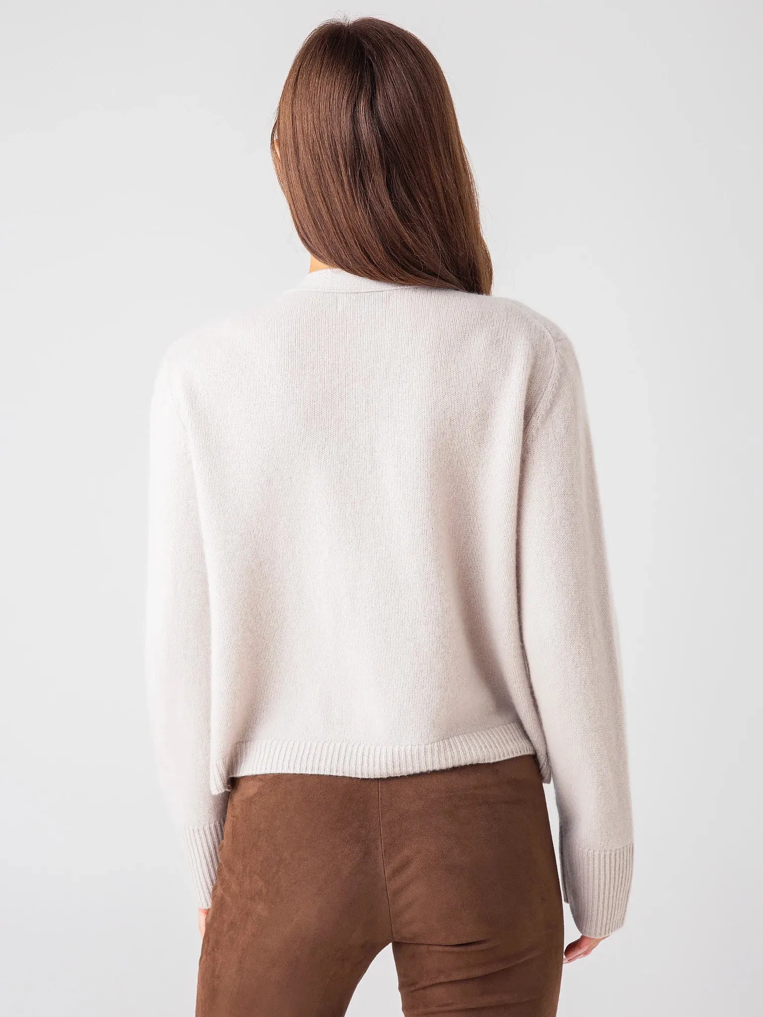 Cashmere Cardigan - Frost Grey