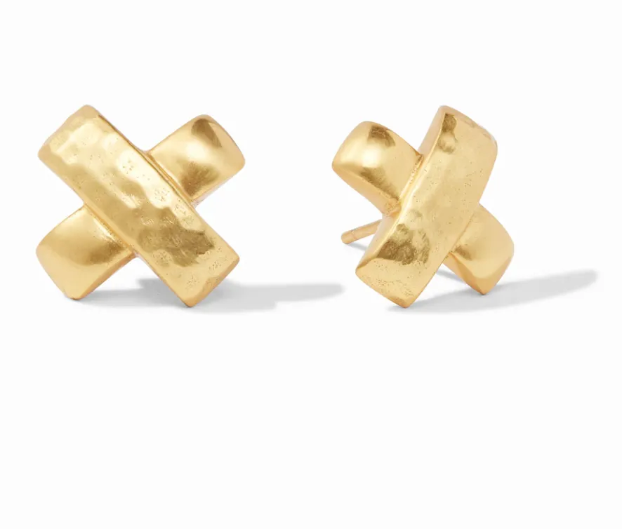 Catalina Gold X Stud Earrings