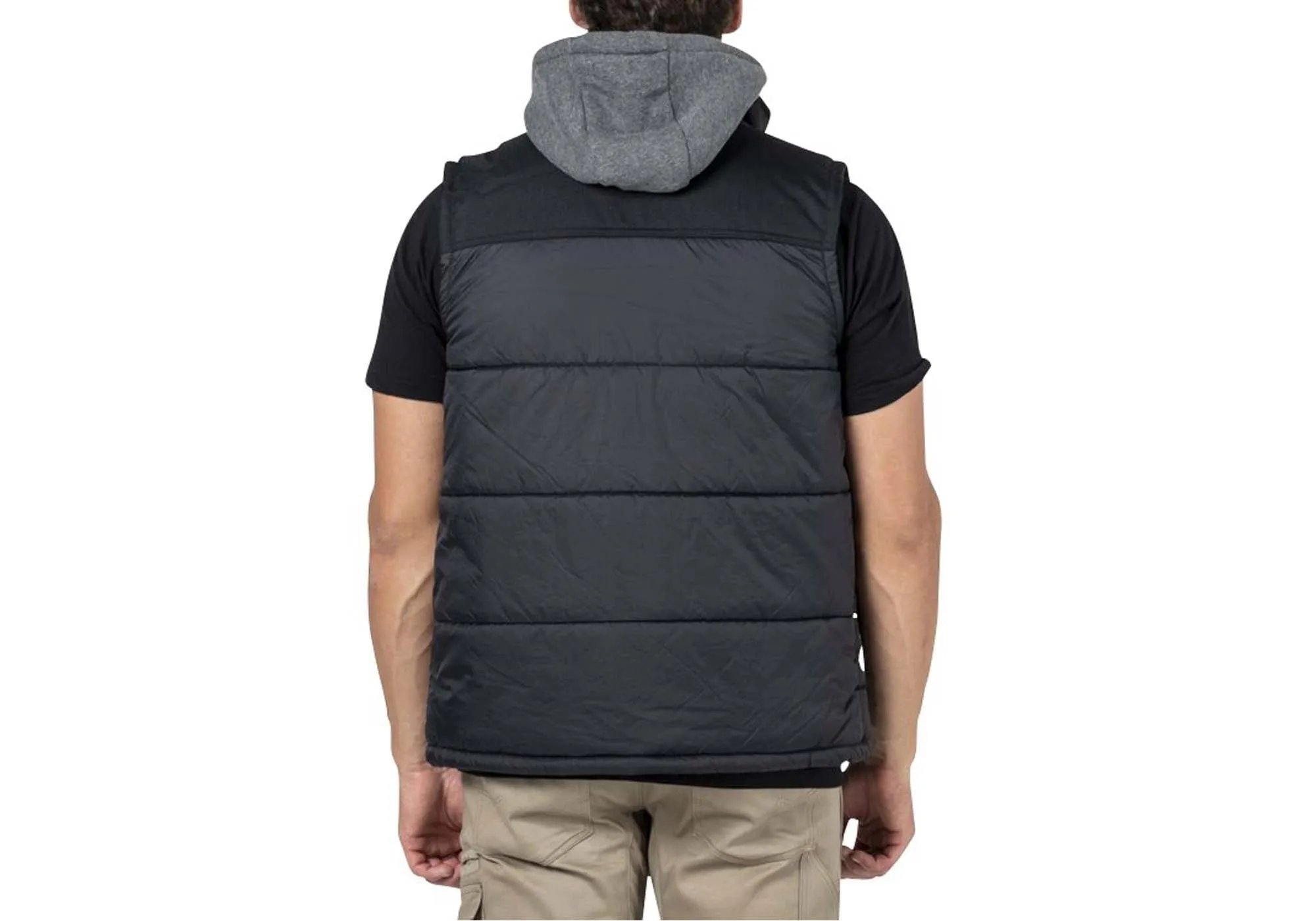 Caterpillar Mens Comfortable Durable Hooded Work Vest