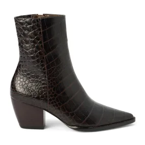 Caty Croc Pointed Toe Western Boots