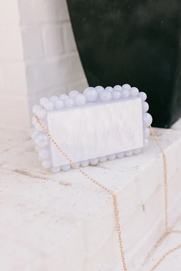 Cava Acrylic Clutch in White