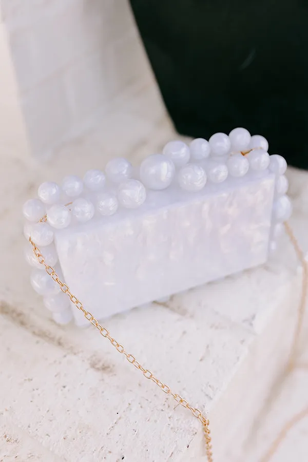 Cava Acrylic Clutch in White