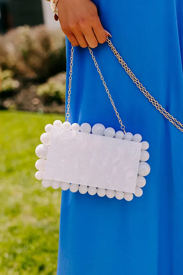 Cava Acrylic Clutch in White