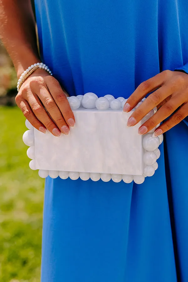 Cava Acrylic Clutch in White