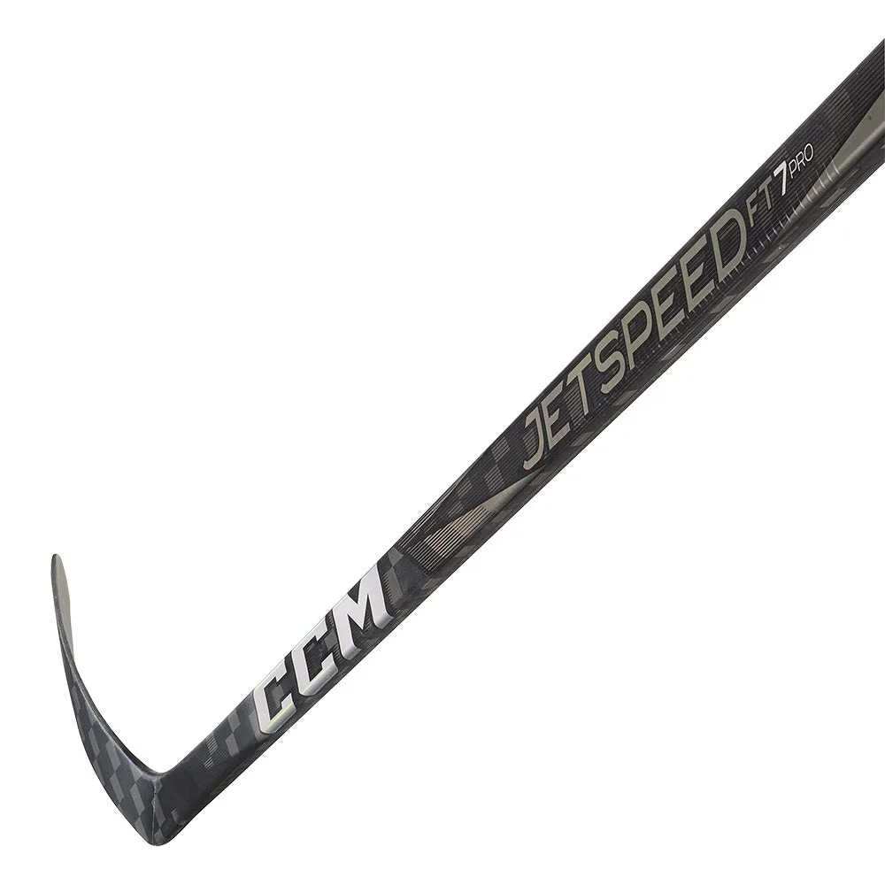 CCM Jetspeed FT7 Pro Junior Ice Hockey Stick - Chrome