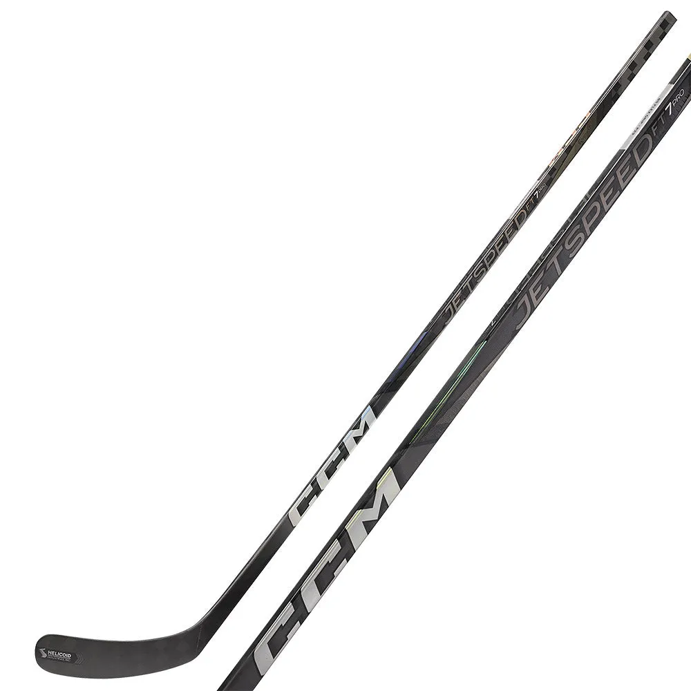 CCM Jetspeed FT7 Pro Junior Ice Hockey Stick - Chrome