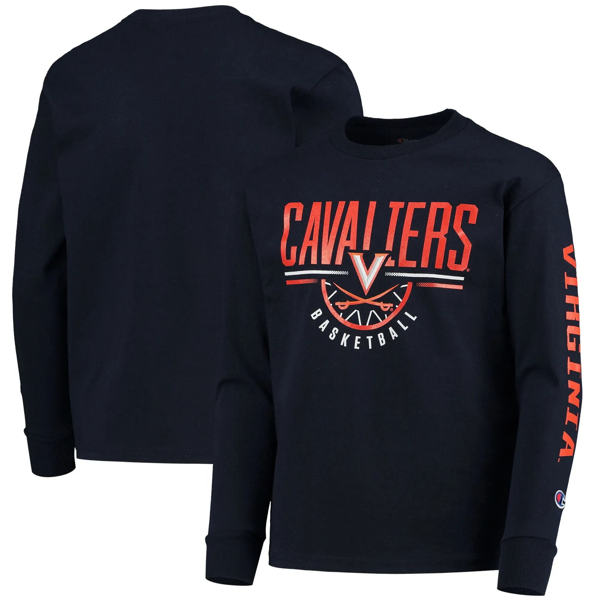 Champion Virginia Cavaliers Youth Navy Basketball Long Sleeve T-Shirt