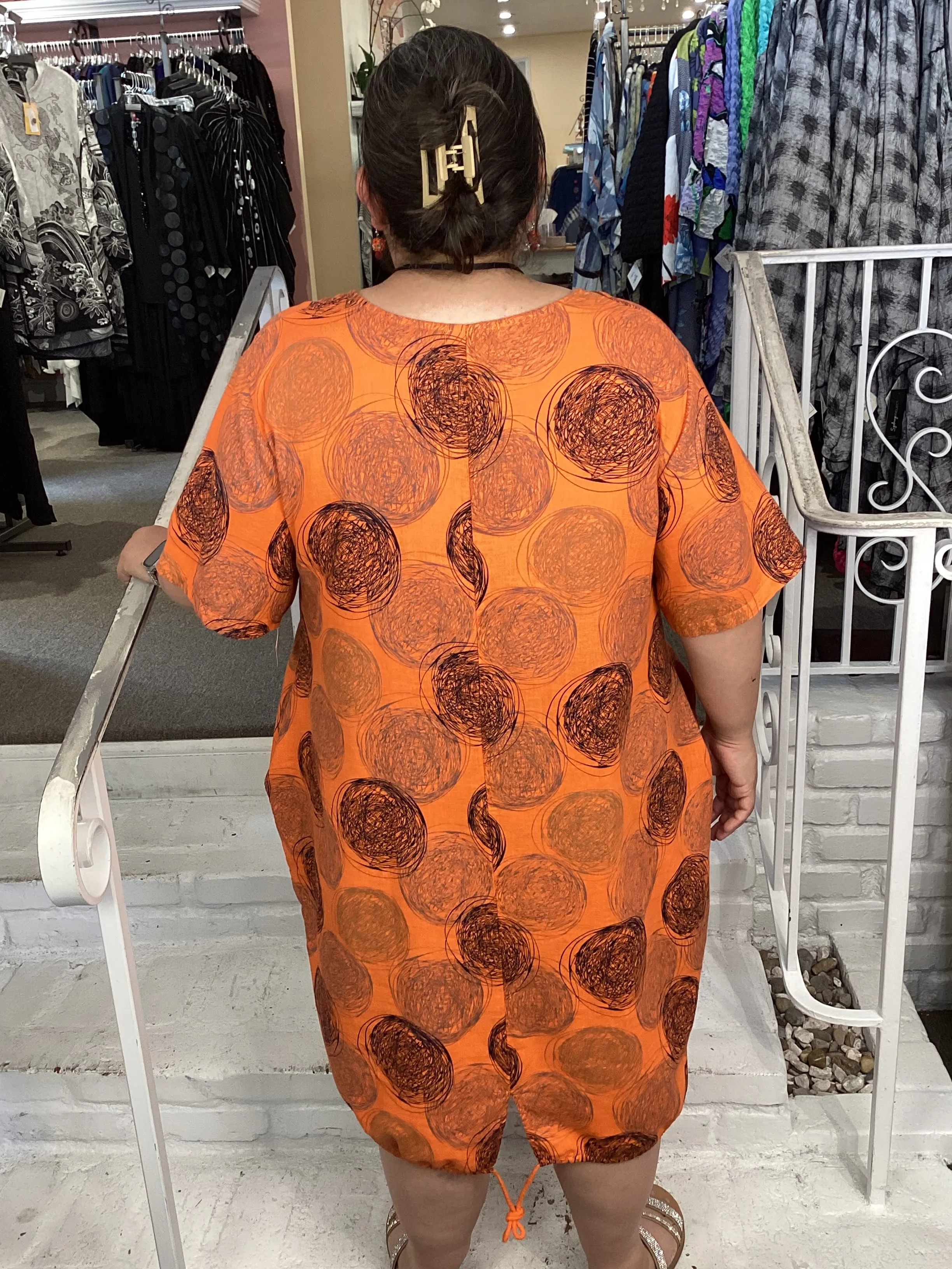 CIRCLE DRESS - CORAL