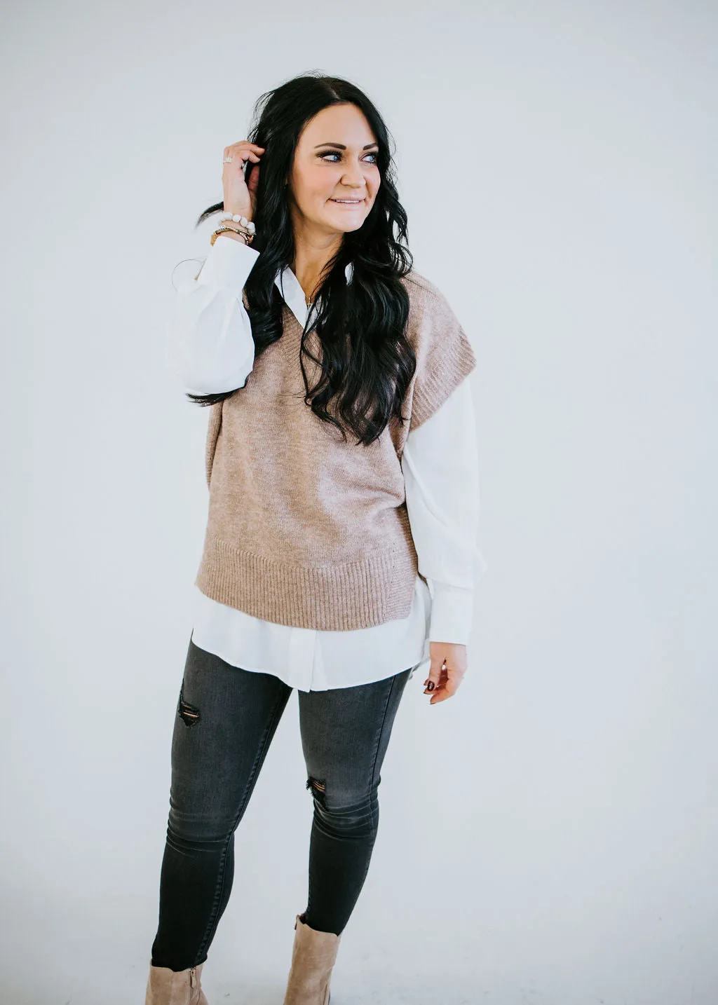 Clancy Oversized Sweater Vest